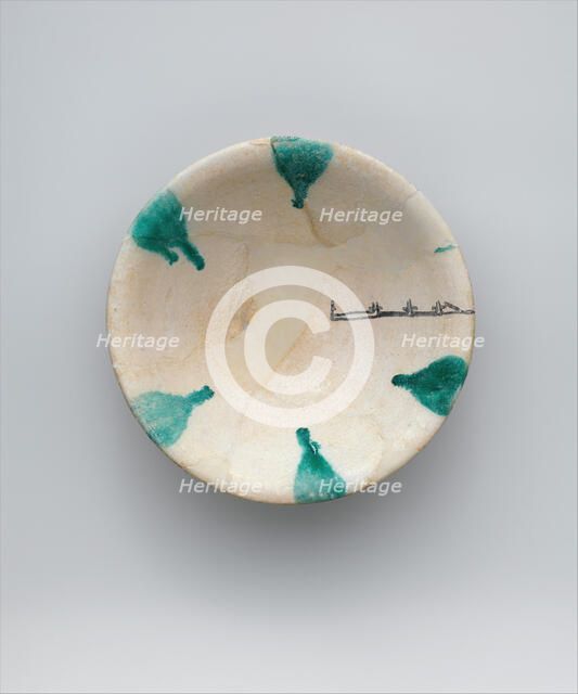 Imitation Green-Splashed Samarra Ware, Iran, 9th-10th century. Creator: Unknown.