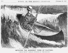 Imitation the Sincerest Form of Flattery 1867. Creator: George du Maurier