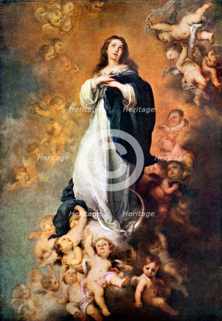 'Immaculate Conception of the Escorial', c1678 (1926).Artist: Bartolomé Esteban Murillo 