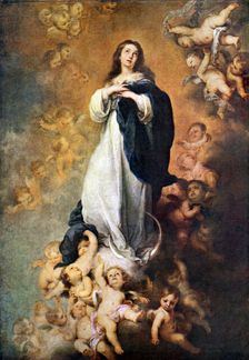 Immaculate Conception of the Escorial c1678 (1926).Artist: Bartolomé Esteban Murillo