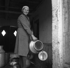 Immigrant farm worker from Estonia in Sweden, 1946. Creator: Otto Ohm