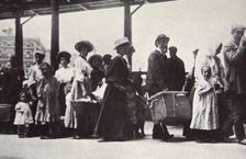 Immigrants arriving at Ellis Island, New York City, USA, c1905. Creator: Unknown