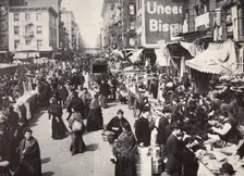 Immigrants on New York City's East Side, USA, 1900s. Creator: Unknown