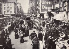 Immigrants on New York City's East Side, USA, 1900s. Creator: Unknown