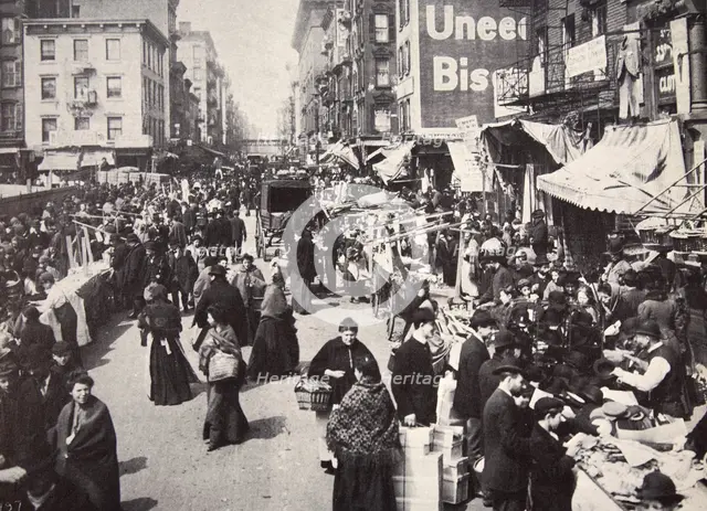 Immigrants on New York City's East Side, USA, 1900s.  Creator: Unknown.
