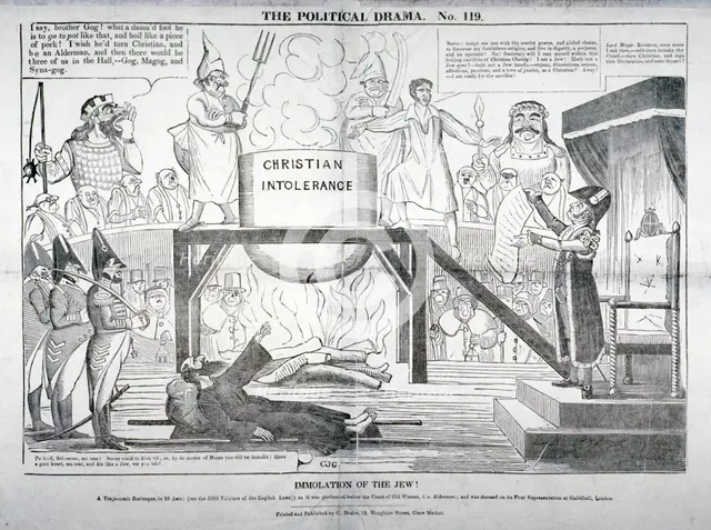 'Immolation of the Jew!', 1835.                                        Artist: G Drake