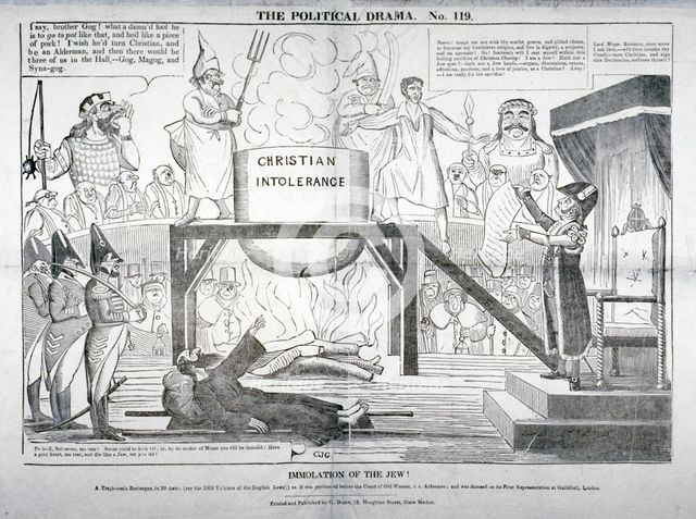 'Immolation of the Jew!', 1835.                                        Artist: G Drake