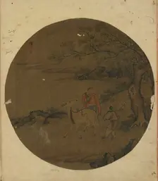 Immortal, deer, and boy, Ming dynasty, 16th-17th century. Creator: Unknown