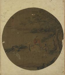 Immortal, deer, and boy, Ming dynasty, 16th-17th century. Creator: Unknown