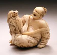 Immortal with Toad: Gama Sennin, Mid- to late 19th century. Creator: Kaigyokusai Masatsugu