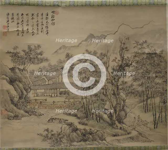 Immortals' Studio by Stream and Bamboo, 18th century or later. Creator: Unknown.