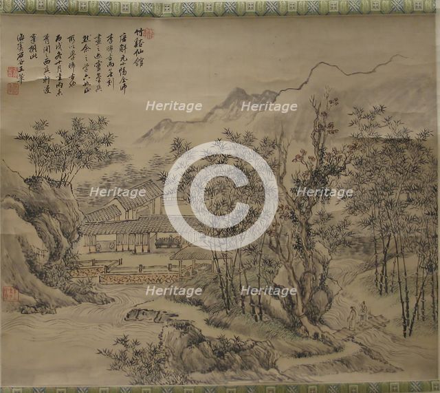Immortals' Studio by Stream and Bamboo, 18th century or later. Creator: Unknown.