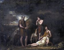 Imogen found in the cave of Belarius, 1808. Creator: George Dawe