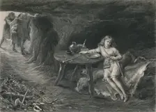 Imogen in the Cave (Cymbeline) c1870. Artist: David Desvachez