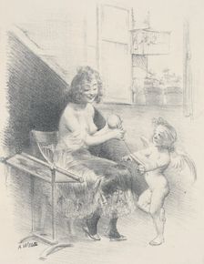 Impatience", dessins original pour les "Maîtres de l'Affiche"., c1897. Creator: Adolphe Willette