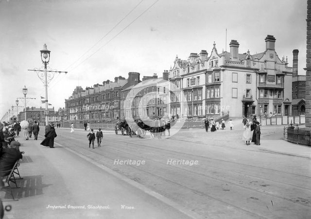 Imperial Crescent, Blackpool, Lancashire, 1890-1910. Artist: Unknown