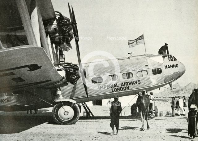 Imperial Airways Handley-Page HP 42 biplane 'Hanno', Gwadar, Baluchistan, c1931-c1940 (1946). Creator: Unknown.