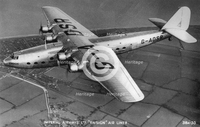 'Imperial Airways Ltd Ensign Air Liner', c1930s. Artist: Unknown