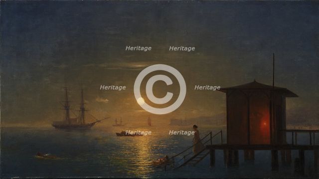 Imperial bath-house, 1848. Artist: Aivazovsky, Ivan Konstantinovich (1817-1900)