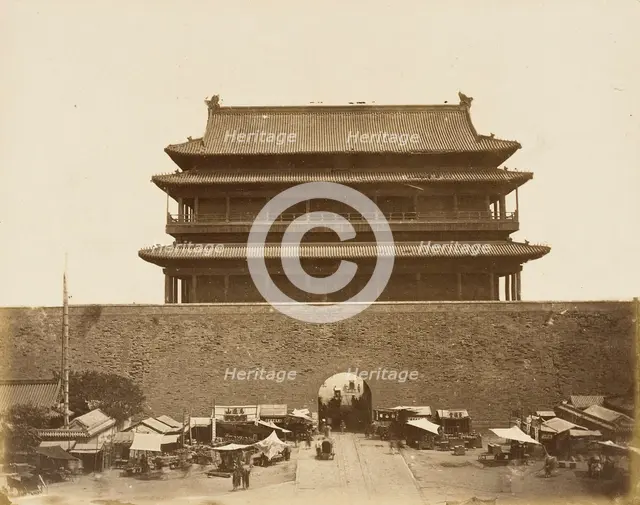 Imperial Building behind High Wall, 1860. Creator: Felice Beato.