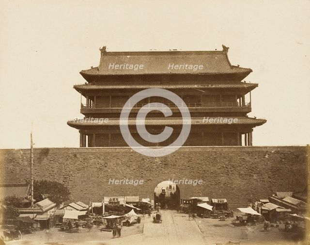 Imperial Building behind High Wall, 1860. Creator: Felice Beato.