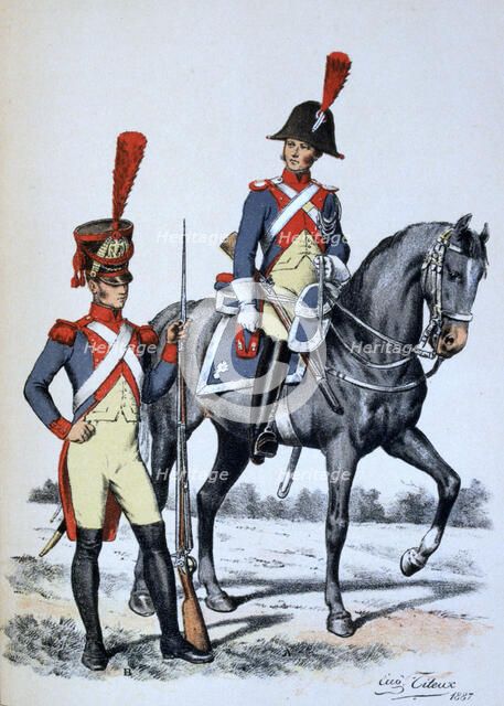 Imperial Gendarmerie of Paris, 1813 (1887). Artist: A Lemercier