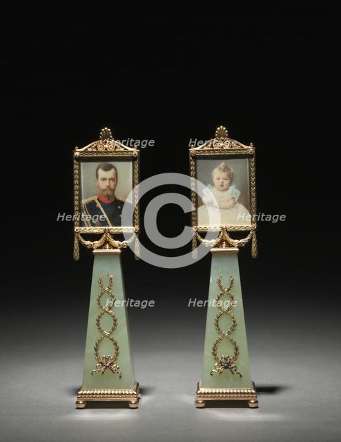 Imperial Framed Miniatures, 1896. Creator: House of Fabergé (Russian, 1842-1918); Mikhail Evlampievich Perkhin (Russian, 1860-1903); Johannes Zehngraf (Russian, 1857-1908).