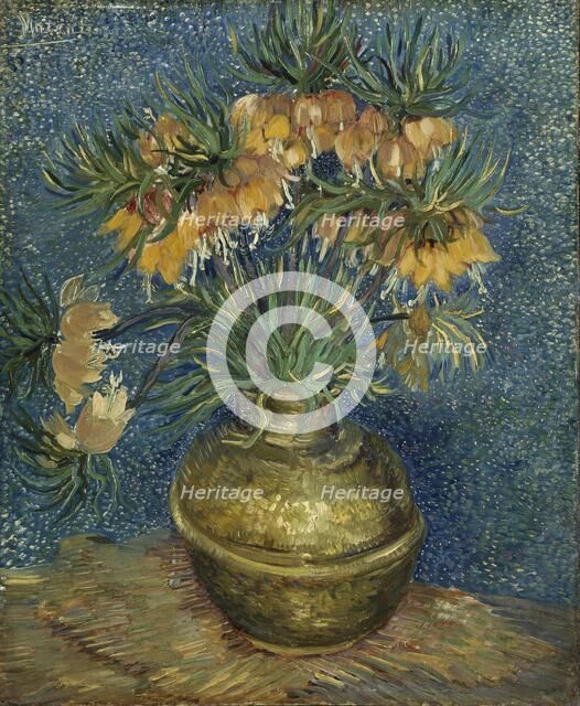 Imperial Fritillaries in a Copper Vase, 1887. Artist: Gogh, Vincent, van (1853-1890)