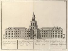 Imperial Library and Kunstkammer (From: The building of the Imperial Academy of Sciences), 1741. Artist: Wortmann, Christian Albrecht (1680-1760)