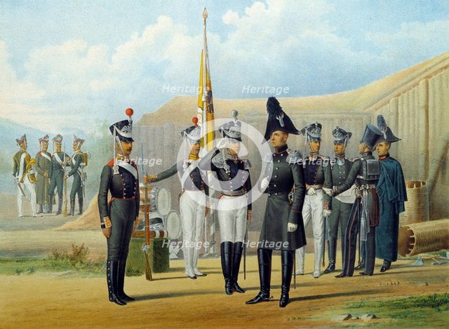 Imperial Life-Guards Sapper Battalion, 1812.  Creator: Anonymous.