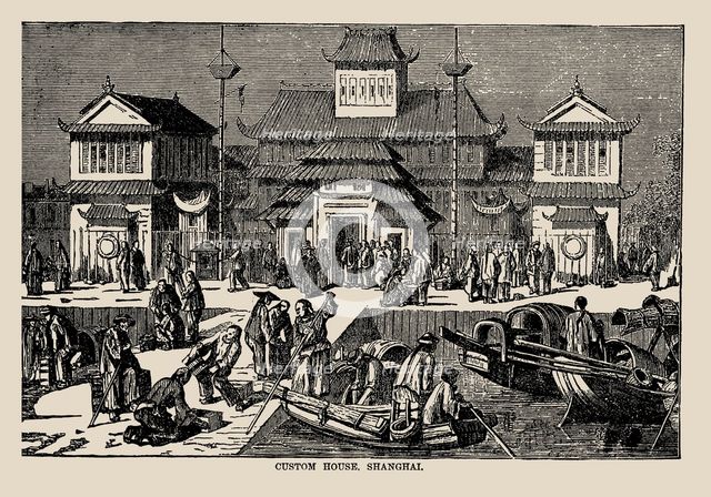 Imperial Maritime Customs House in Shanghai, 1857. Creator: Anonymous.