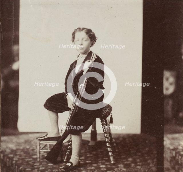 [Imperial Prince with Gun], 1865-66. Creator: André-Adolphe-Eugène Disdéri.