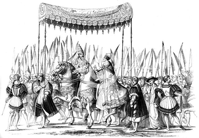 Imperial procession, 1529-1530 (1849).Artist: Lucas Cranach the Elder