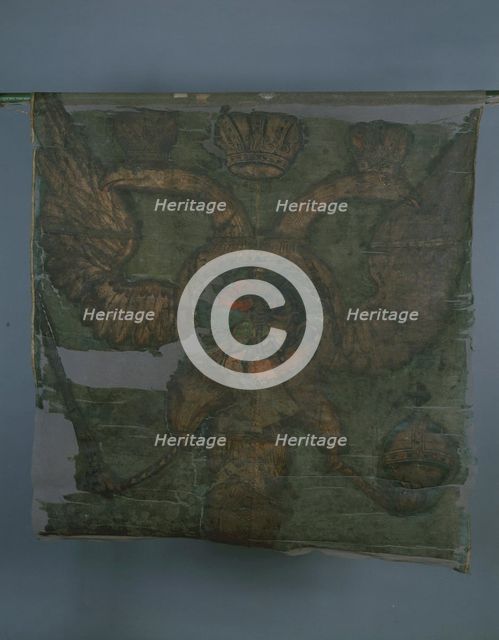Imperial regimental flag at the Time of Peter the Great, 1700. Artist: Flags, Banners and Standards  