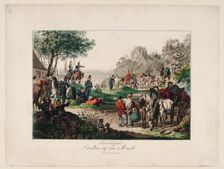 Imperial Russian cavalry on the march, 1813. Artist: Anonymous