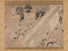 Imperial Visit to the Great Horse Race at the Kaya-no-in Mansion..., 13th-14th century. Creator: Unknown