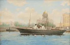 Imperial Yacht Standart on the Neva River