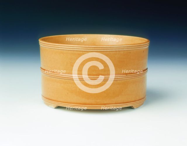 Imperial yellow glazed censer, Transitional or Kangxi period, Qing dynasty, China, 17th century. Artist: Unknown