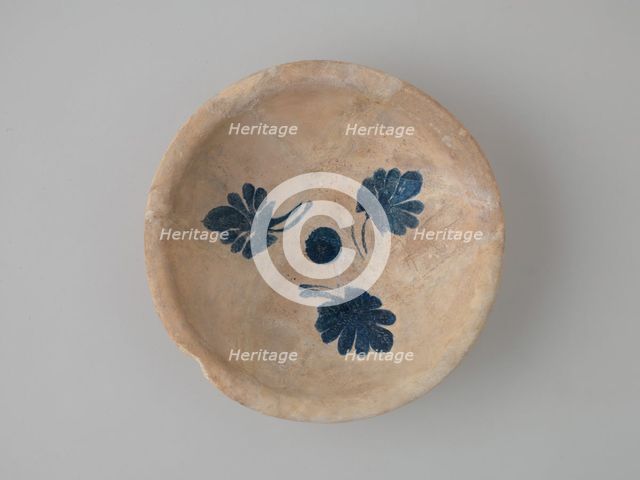 Imported Cobalt-on-White Bowl, Iraq or western Iran, 9th-10th century. Creator: Unknown.