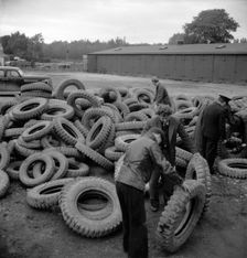 Imported American tyres, Sweden, c1940s(?). Creator: Otto Ohm