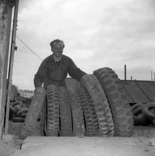 Imported American tyres, Sweden, c1940s(?). Creator: Otto Ohm