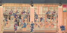 Imported Silk Reeling Machine at Tsukiji in Tokyo, 4th month, 1872. Creator: Utagawa Yoshitora