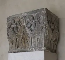 Impost Block with Acanthus Decoration, French, 12th century. Creator: Unknown
