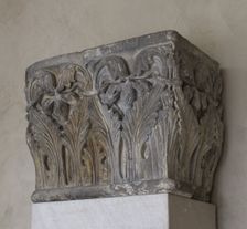 Impost Block with Acanthus Decoration, French, 12th century. Creator: Unknown