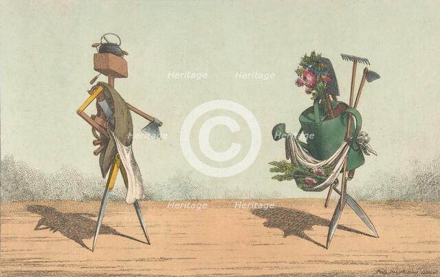 Implements Animated, Pl. 1, Dedicated to the Carpenters and Gardeners of Great Britain, 1811. Creator: Charles Williams.