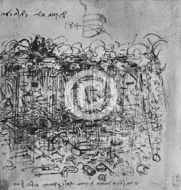 'Implements Rained Down the Earth from the Clouds', c1480 (1945). Artist: Leonardo da Vinci.
