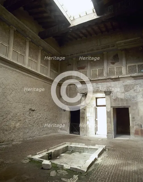Impluvium, Samnite House, Herculaneum, Italy, 2nd century BC (2002). Creator: LTL.