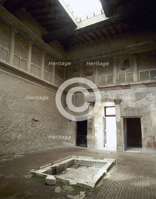 Impluvium, Samnite House, Herculaneum, Italy, 2nd century BC (2002). Creator: LTL.