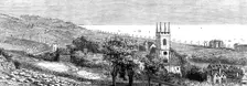Improvements on the Kentish coast: view looking from Hythe eastward to Sandgate, 1881. Creator: W. G. Kemp
