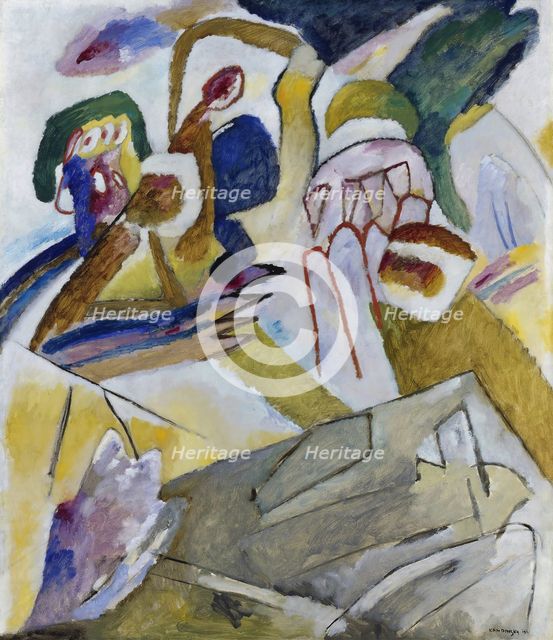 Improvisation 18, (with tombstone) , 1911. Creator: Kandinsky, Wassily Vasilyevich (1866-1944).